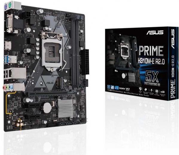 Материнская плата Asus PRIME H310M-E R2.0 Soc-1151v2 Intel H310C 2xDDR4 mATX AC`97 8ch(7.1) GbLAN+VGA+HDMI