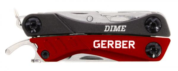 Мультитул Gerber Dime (1027829) 70мм 12функц. черный/красный