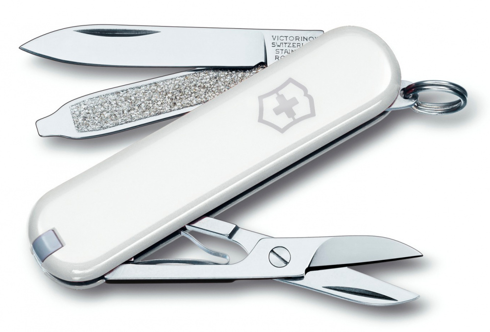 Нож перочинный Victorinox Classic (0.6223.7) 58мм 7функц. белый без упаковки