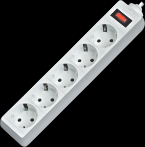 Сетевой фильтр Defender ES 3 3 м, белый, 5 розеток / Defender ES 3 White (1.8 м, 5 розеток) / Surge Protector Defender ES 3 3m, white, 5 outlets