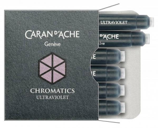 Картридж Carandache Chromatics (8021.099) Ultraviolet чернила для ручек перьевых (6шт)