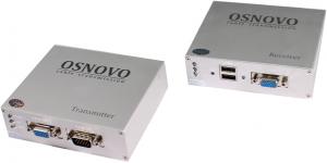 Комплект / OSNOVO TA-VKM/7+RA-VKM/7 / OSNOVO Комплект ( приемник + передатчик) для передачи VGA, Клавиатура, "Мышь" на расстояние до 300м