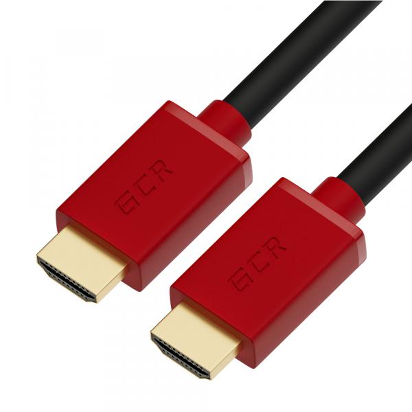 GCR Кабель 3.0m HDMI версия 2.0, HDR 422, Ultra HD, 4K 60 fps 60Hz/5K30Hz, 3D, AUDIO, 18.0 Гбит/с, 28/28 AWG, OD7.3mm, тройной экран, черный, красные коннекторы, GCR-HM451-3.0m / Greenconnect GCR-HM451-3.0m / GCR Кабель 3.0m HDMI версия 2.0, HDR 422, Ultra HD, 4K 60 fps 60Hz/5K30Hz, 3D, AUDIO, 18.0 Гбит/с, 28/28 AWG, OD7.3mm, тройной экран, черный, красные коннекторы, GCR-HM451-3.0m