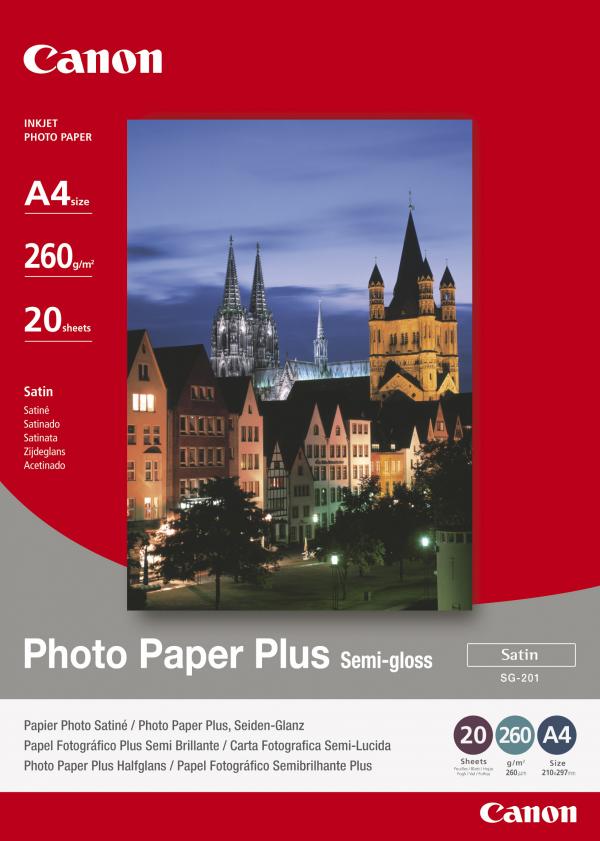 Бумага / Canon Plus Semi-gloss SG-201 (1686B021) / SG-201 A4 (20 SHEETS)