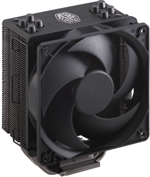 Кулер для процессора / Cooler Master Hyper 212 Black Edition with LGA1700 / Cooler Master Hyper 212 Black Edition with 1700 (150W, 4-pin, 158.8mm, tower, Al/Cu, fans 1x120mm/42CFM/26dBA/2000rpm, 2066/2011-v3/2011/1700/1366/1200/115x/AM4/AM3+/AM3/AM2+/AM2/FM2+/FM2/FM1)