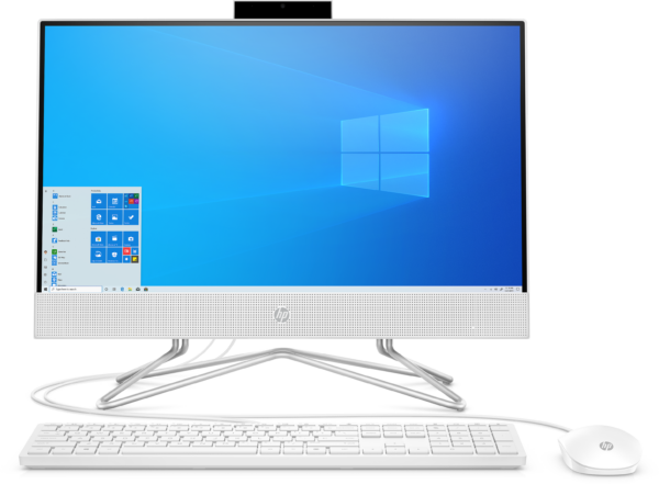 Моноблок / HP All-in-One 22-df0013ur / HP 22-df0013ur AiO  21.5"(1920x1080)/Intel Celeron J4025(2Ghz)/4096Mb/1000Gb/noDVD/IntIntel Internal Graphics /Cam/WiFi/war 1y/Snow White/WinHome + USB KBD, USB MOUSE
