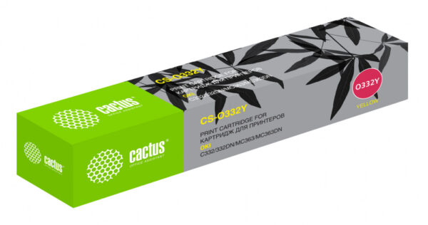 Картридж лазерный Cactus 46508733 CS-O332Y желтый (3000стр.) для Oki C332/MC363