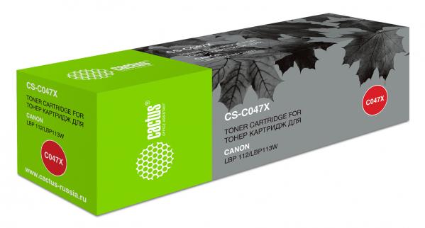 Картридж лазерный Cactus CS-C047X черный (4000стр.) для Canon LBP112/LBP113W