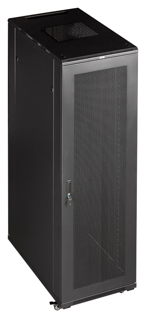 Шкаф коммутационный Lanmaster Business (TWT-CBB-22U-6X10-P1) напольный 22U 600x1000мм пер.дв.перфор. задн.дв.перфор.2-хст. 2 бок.пан. 800кг черный IP20