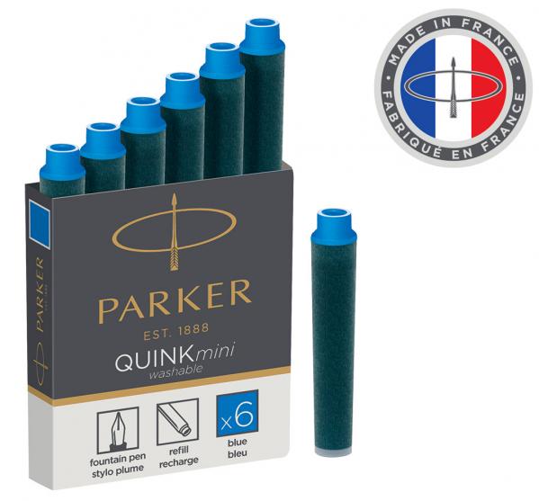 Картридж Parker Quink Ink Z17 MINI (1950409) синие чернила для ручек перьевых (6шт (плохая упаковка)