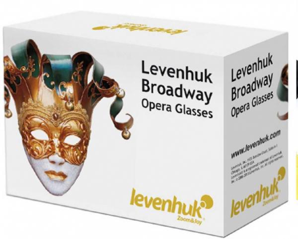 Бинокль Levenhuk 3x 25мм Broadway 325F с подсветкой и цепочкой белый (28817) (плохая упаковка)