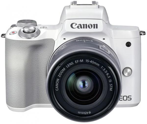 Фотоаппарат Canon EOS M50 Mark II белый 24.1Mpix 3" 4K WiFi EF-M15-45 IS STM LP-E12 (с объективом)