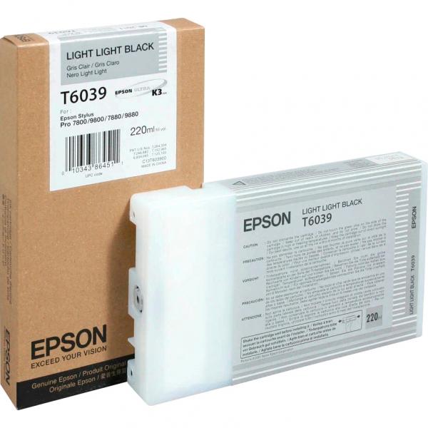 Картридж / Epson C13T603900 / Картридж/ Epson I/C SP-7880/9880 220ml Light Light Black