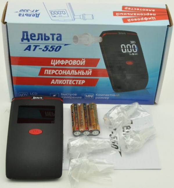 Алкотестер AutoExpert Дельта AT-550 полупроводниковый черный (плохая упаковка)