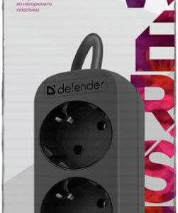 Сетевой удлинитель Defender M430 3м (4 розетки) черный (коробка)