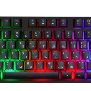 Клавиатура + мышь Defender Glion клав:черный мышь:черный/красный USB LED (45123)