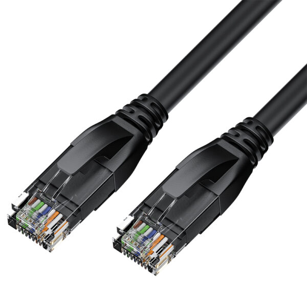 GCR Патч-корд прямой 0.5m UTP кат.5e, черный, нижний/нижний угол, литой, ethernet high speed, RJ45, T568B / Greenconnect GCR-53960 / GCR Патч-корд прямой 0.5m UTP кат.5e, черный, нижний/нижний угол, литой, ethernet high speed, RJ45, T568B