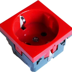 Розетка Lanmaster NM-EL45X45-RD настенная встраиваемая 45x45x41мм без крышки Mosaic красный (упак.:1шт)