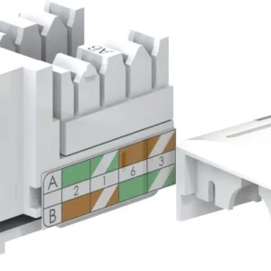 Модуль Lanmaster LAN-OK45U6/90P-WH информ. KeystoneRJ45 кат.6 UTP бел.