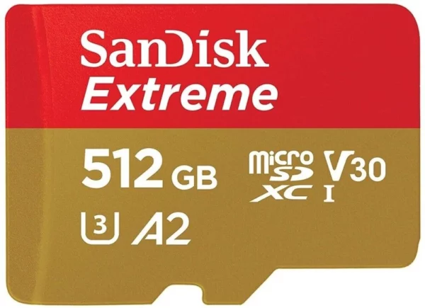 Флеш карта microSDXC 512GB Sandisk SDSQXAV-512G-GN6MN Extreme A2 + adapter