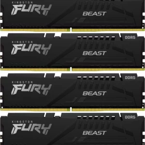 Память DDR5 4x32GB 5200MHz Kingston KF552C40BBK4-128 Fury Beast RTL Gaming PC5-41600 CL40 DIMM 288-pin 1.25В kit single rank с радиатором Ret