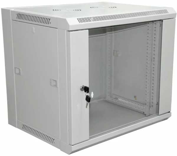 Шкаф коммутационный Rexant Pro (04-2222) настенный 12U 600x600мм пер.дв.стекл без задн.дв. 90кг серый