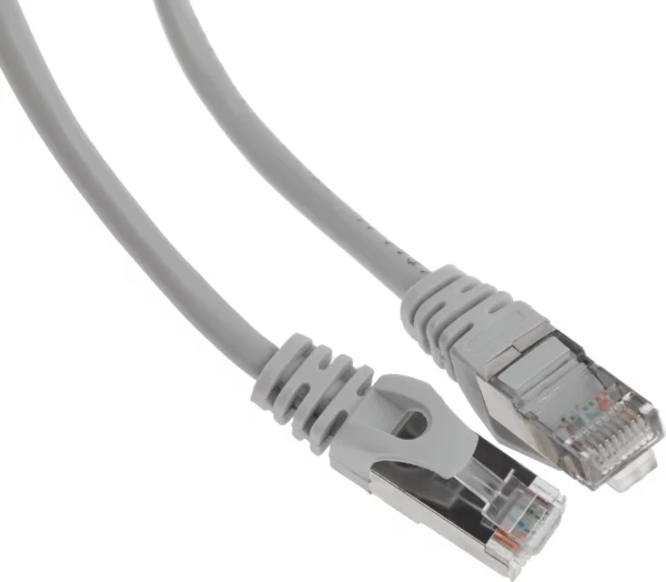 Патч-корд PP22-1M 1000G FTP 4 пары cat5E CCA molded 1м серый RJ-45 (m)-RJ-45 (m)