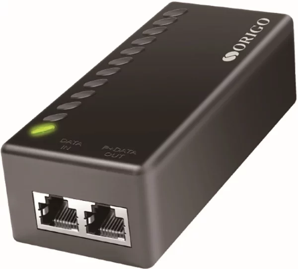 Инжектор / Origo OPE301GI/30W/A1A / Инжектор/ PoE Injector 802.3af/at, 1x1000Base-T LAN, 1x1000Base-T PoE Out, Output 54VDC