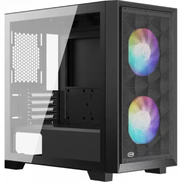 Корпус без блока питания / PcCooler C3D310 BK ARGB / Корпус без блока питания/ PCCooler C3D310 BK ARGB, Tempered Glass Mid Tower, Black, ABS, TG, SPCC, 2x120mm ARGB mATX, ITX 165/350/200mm 3x2.5", 2x3.5", 4xPCI 2xUSB-A 3.0 406x220x410mm