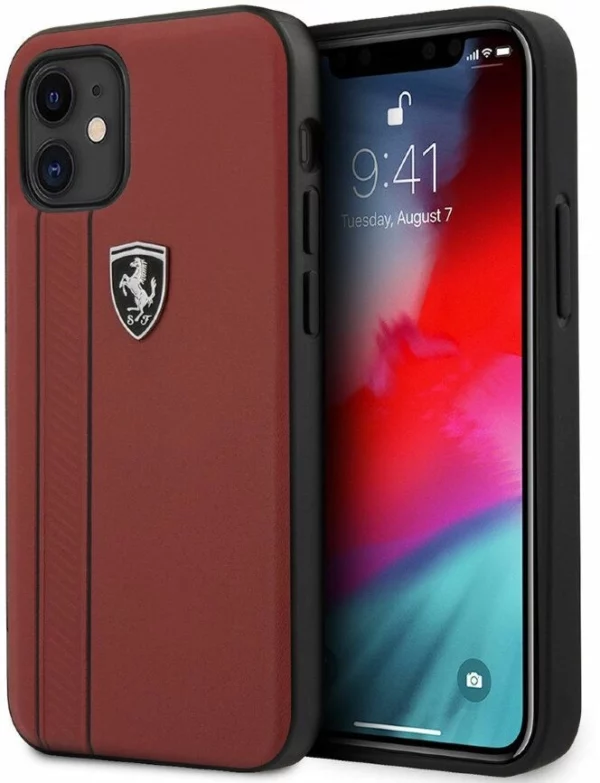 Чехол (клип-кейс) для Apple iPhone 12 mini Ferrari красный (FEOMSHCP12SRE)