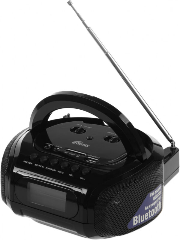 Аудиомагнитола Ritmix RBB-020BT черный 6Вт MP3 FM(dig) USB BT SD