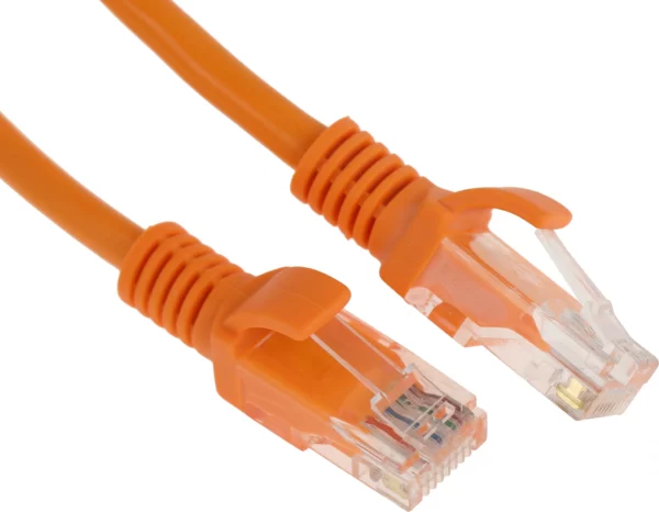 Патч-корд PP12-0.5M/O 1000G UTP 4 пары cat5E CCA molded 0.5м оранжевый RJ-45 (m)-RJ-45 (m)