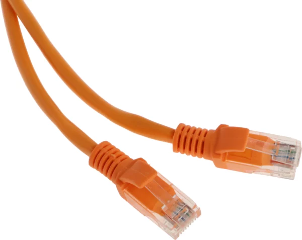 Патч-корд PP12-1M/O 1000G UTP 4 пары cat5E CCA molded 1м оранжевый RJ-45 (m)-RJ-45 (m)