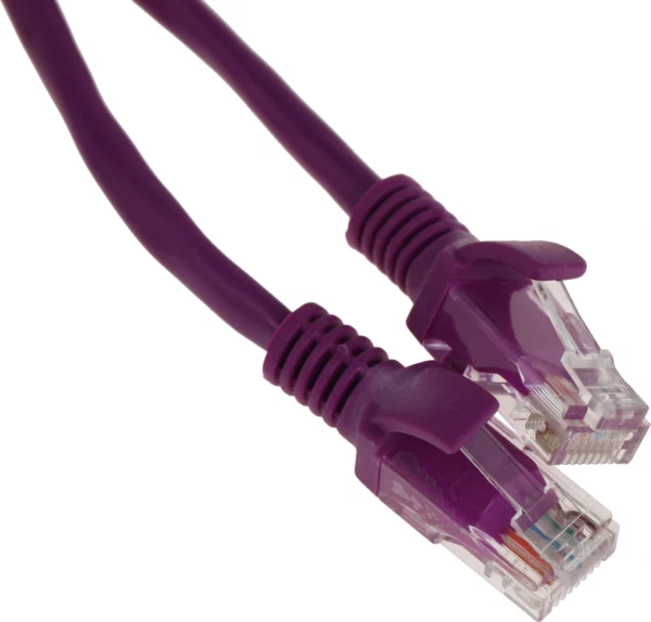 Патч-корд PP12-2M/V 1000G UTP 4 пары cat5E CCA molded 2м фиолетовый RJ-45 (m)-RJ-45 (m)