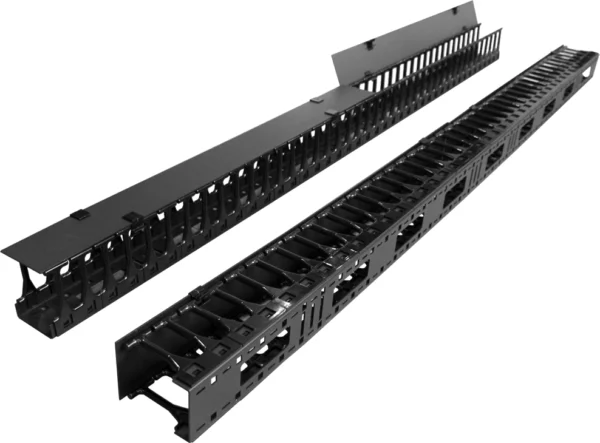 Кабельный органайзер вертикальный Lanmaster TWT-CBB-DVO-47U/L односторонний пальцы 47U шир.:19" глуб.:175мм (упак.:2шт)