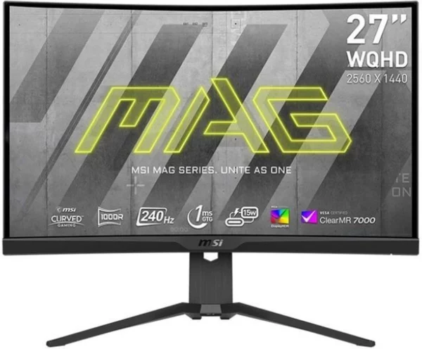 Монитор MSI 27" MPG 275CQRXF черный VA LED 1ms 16:9 HDMI полуматовая HAS 400cd 178гр/178гр 2560x1440 240Hz DP WQ USB 5.8кг