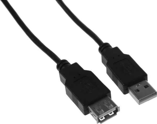 Кабель-удлинитель KingPrice KP-AmAf-v2-3m USB A(m) USB A(f) 3м черный