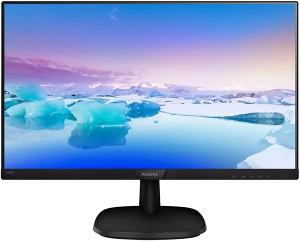 Монитор Philips 23.8" 243V7QJABF (00/01) черный IPS LED 4ms 16:9 HDMI M/M матовая 1000:1 250cd 178гр/178гр 1920x1080 75Hz VGA DP FHD 3.5кг