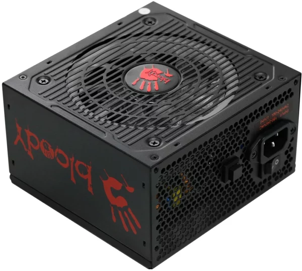 Блок питания Bloody ATX 750W BD-PS750G 80+ gold (20+4pin) APFC 120mm fan color LED 6xSATA Cab Manag RTL