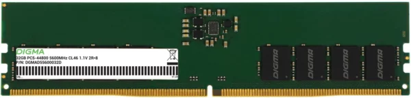 Память DDR5 32GB 5600MHz Digma DGMAD55600032D RTL PC5-44800 CL46 DIMM 288-pin 1.1В dual rank Ret