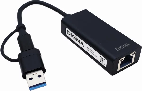 Сетевой адаптер 2.5G Ethernet Digma DLA-GTUC01 USB Type-C