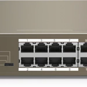 Коммутатор Tenda TEF1118P-16-150W (L2) 16x100Мбит/с 2x1Гбит/с 1SFP 16PoE 130W неуправляемый