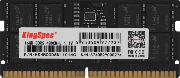 Память DDR5 16GB 4800MHz Kingspec KS4800D5N11016G RTL PC5-38400 CL40 DIMM 288-pin 1.1В single rank Ret