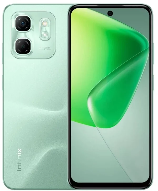 Смартфон Infinix X6531B Hot 50i 128Gb 4Gb зеленый моноблок 3G 4G 2Sim 6.78" 720x1600 Android 14 48Mpix 802.11 a/b/g/n/ac NFC GPS GSM900/1800 GSM1900 TouchSc Protect FM microSD max2048Gb