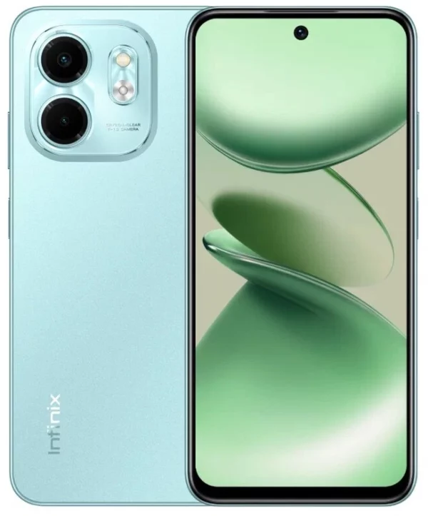 Смартфон Infinix X6532 Smart 9 128Gb 3Gb зеленый моноблок 3G 4G 2Sim 6.7" 720x1600 Android 14 13Mpix 802.11 a/b/g/n/ac GPS GSM900/1800 GSM1900 TouchSc Protect FM microSD max2048Gb