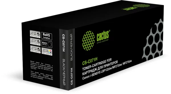 Картридж лазерный Cactus CS-C071H 071H черный (2500стр.) для Canon i-SENSYS LBP122dw/MF272dw/ MF275dw