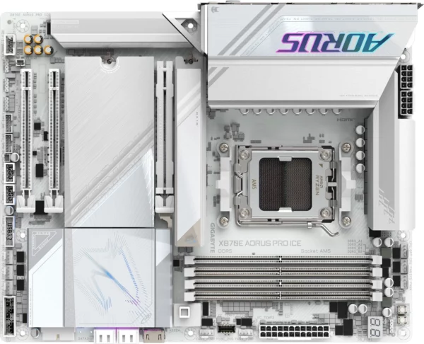 Материнская плата Gigabyte X870E AORUS PRO ICE SocketAM5 AMD X870 4xDDR5 ATX AC`97 8ch(7.1) 2.5Gg RAID+HDMI