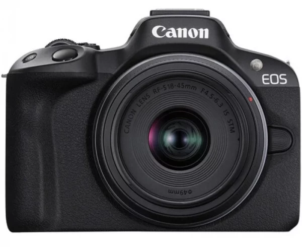 Фотоаппарат Canon EOS R50 черный 24.2Mpix 2.95" 4K WiFi RF-S 18-45mm IS STM LP-E17 (без объектива)