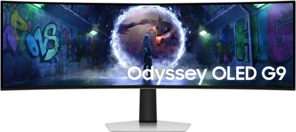 Монитор Samsung 49" Odyssey OLED G9 S49DG932SIXCI серебристый OLED LED 32:9 HDMI матовая HAS 250cd 178гр/178гр 5120x1440 240Hz FreeSync Premium Pro DP USB 12.9кг