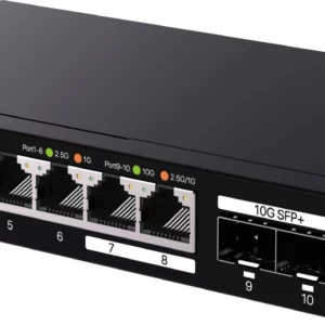 Коммутатор Tenda TEM2010X (L2) 8x2.5Гбит/с 2SFP+ неуправляемый